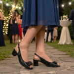 Sandale dama cu toc aplicat elegante negre din piele naturala intre 35 si 40