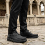 Pantofi SCV premium negri din piele naturala bufo intre 40 si 44