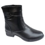 Cizme dame scurte din piele naturala negre imblanite intre 35 si 41 - imagine 2