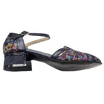 Sandale dama din piele naturala elegante multicolor cu toc mic intre 34 si 40 - imagine 4