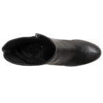 Botine dama elegante din piele naturala negre vatuite cu toc gros intre 36 si 41 - imagine 5