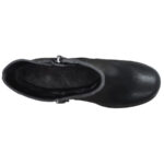 Botine dama din piele naturala negre vatuite cu toc gros intre 36 si 40 - imagine 5